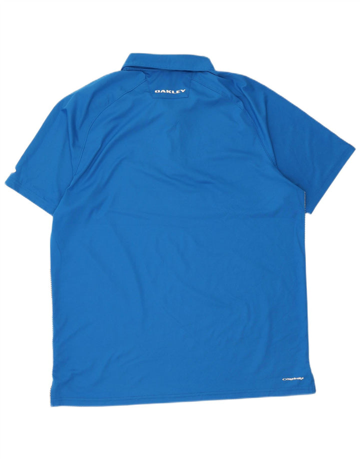 Oakley Herren-Poloshirt XL, blau gestreift, Polyester