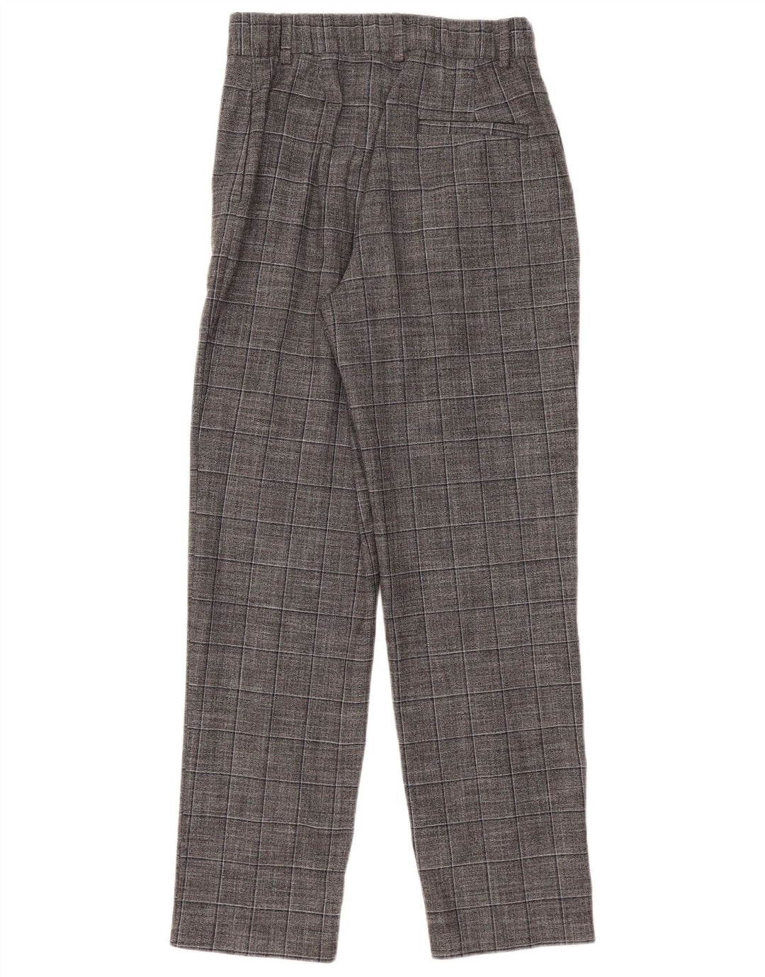 Marks & Spencer Damen Chinohose UK 12 M W30 L30 Grau kariert