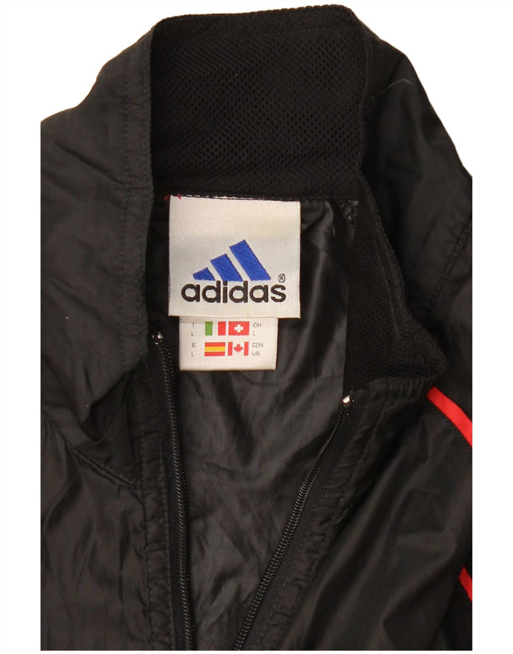 Adidas Herren Climashell Graphic Trainingsanzug Top Jacke Großes schwarzes Polyester