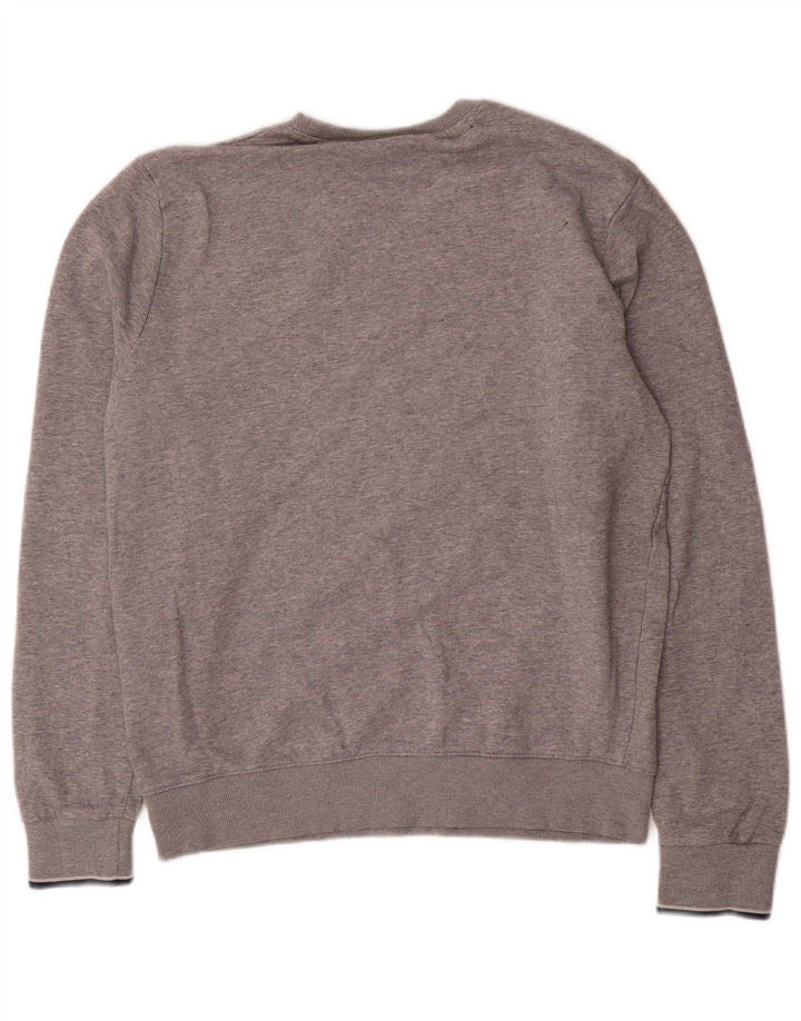 Fila Herren Grafik-Sweatshirt-Pullover aus mittelgrauer Baumwolle