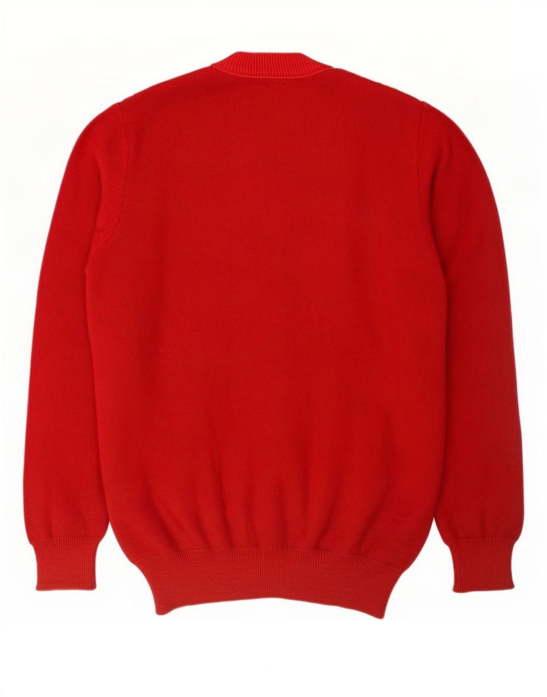 Vintage Herren Cardigan Pullover Mittelrote Wolle
