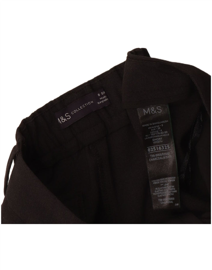 Marks & Spencer Womens Cropped Trousers UK 8 Small W27 L26 Grey Polyester