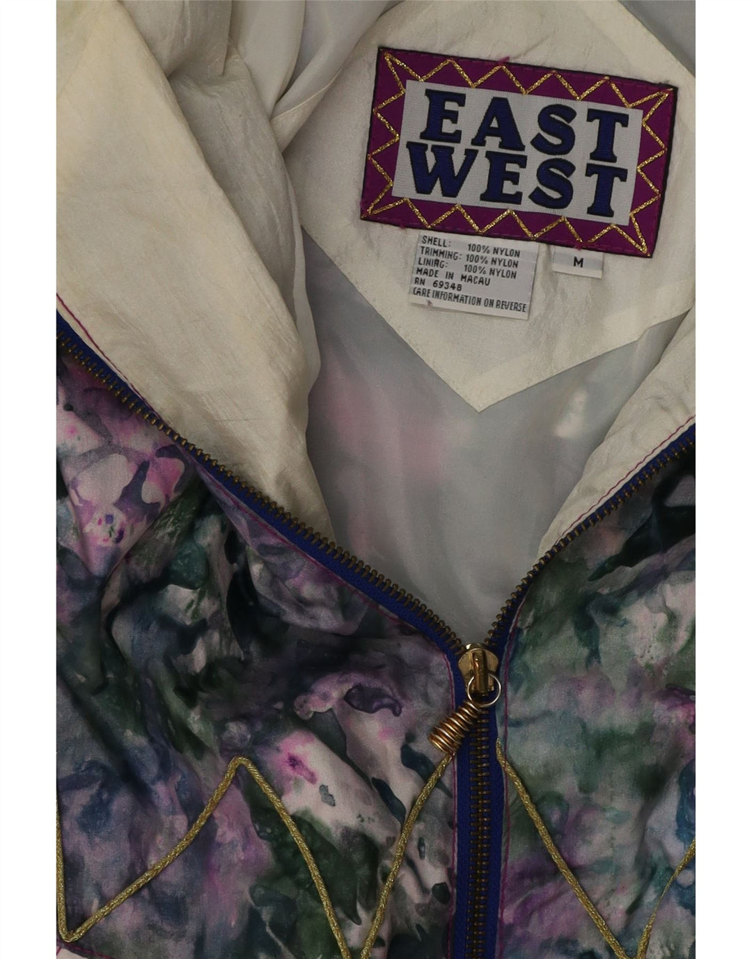 EAST WEST Skijacke mit abstraktem Muster für Damen, UK 14, mittel, mehrfarbig