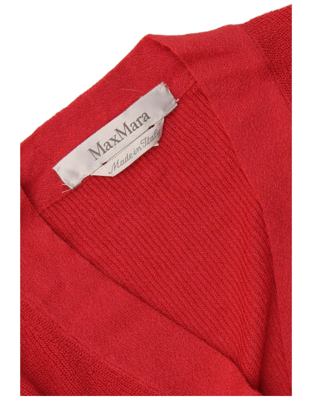Max Mara Damen-Pullover mit V-Ausschnitt, Gr. 12, Mittelrot