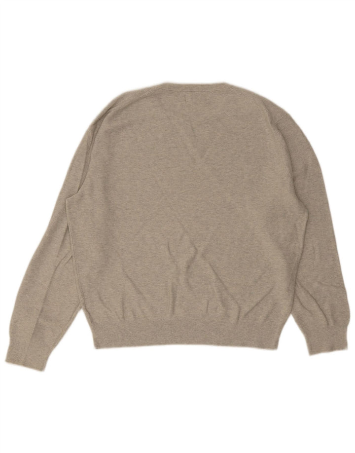 J. Crew Herren-Pullover mit Rundhalsausschnitt, mittelgraue Baumwolle