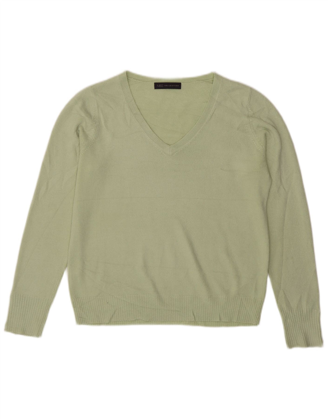 Marks & Spencer Damen-Pullover mit V-Ausschnitt, Gr. 40, Gr. Grün
