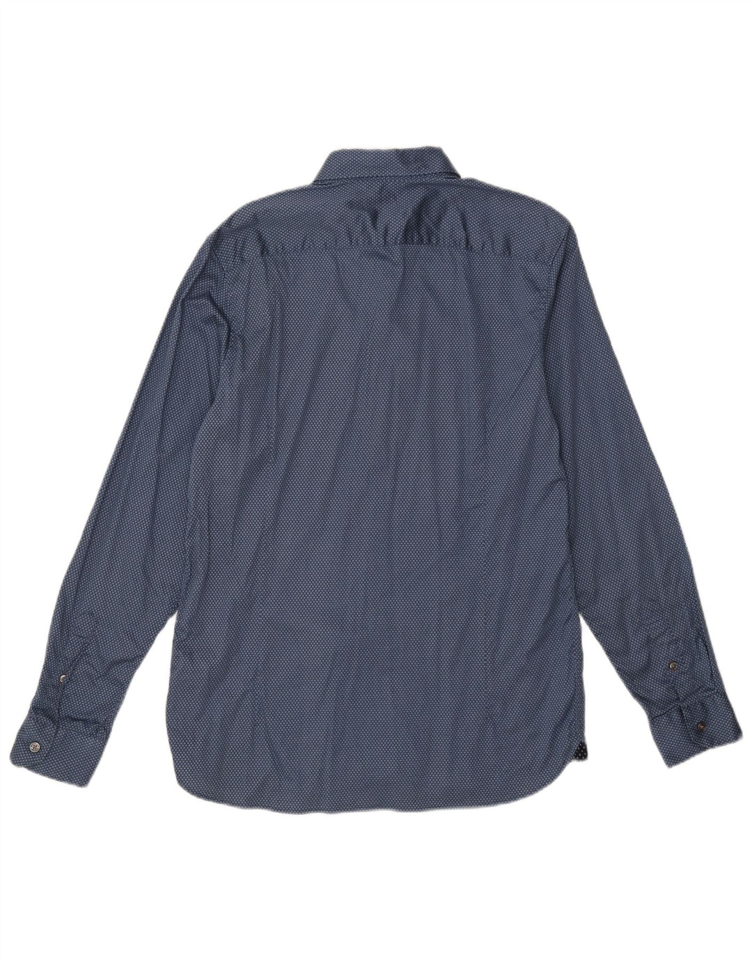 Ted Baker Herrenhemd, Größe 4, groß, blau gepunktete Baumwolle