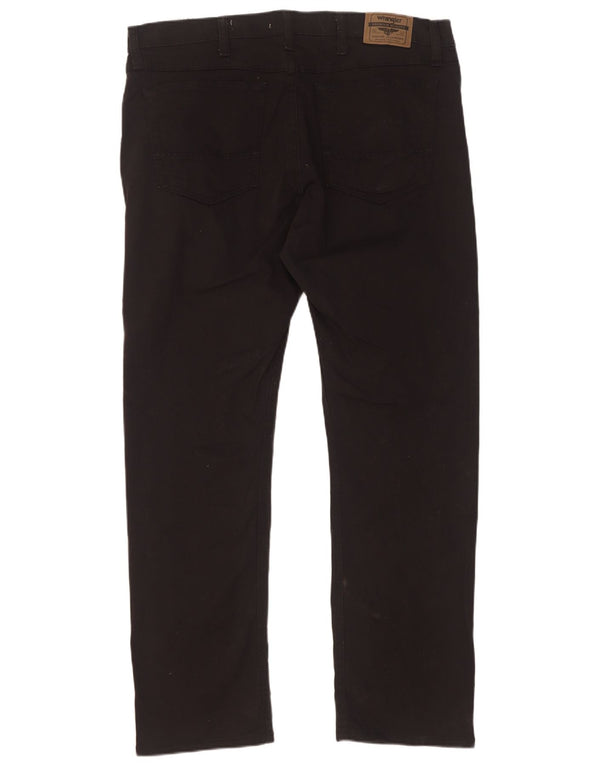 Wrangler Herren Slim Straight Freizeithose W36 L30 Schwarz Baumwolle