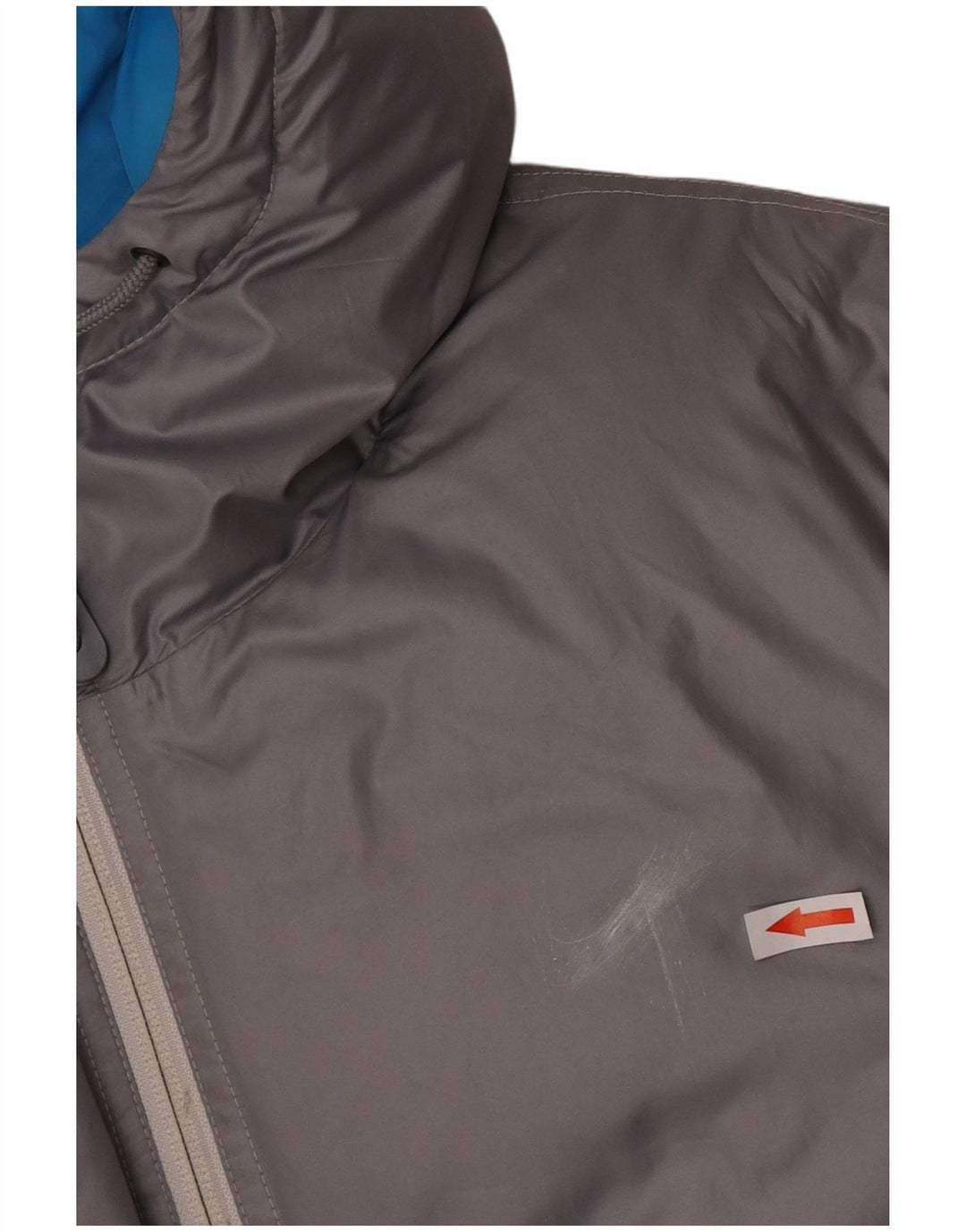 Nike Herren-Jacke mit Kapuze, gepolstert, UK 38, mittelgraues Polyester