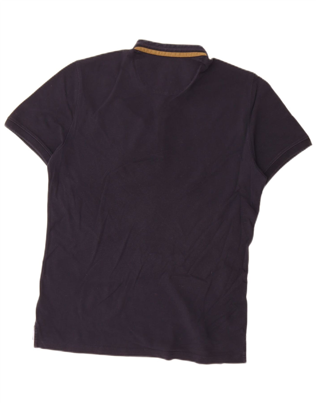 Massimo Dutti Herren-Poloshirt, große marineblaue Baumwolle