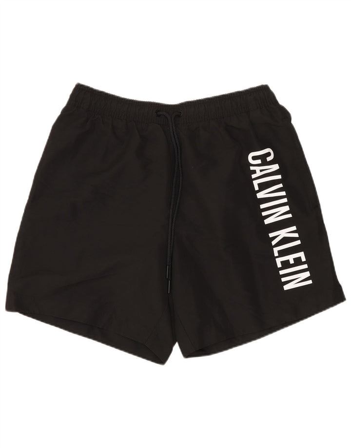 Calvin Klein Herren Badeshorts mit Grafik, Größe S, Schwarz, Polyester