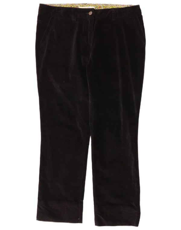 BODEN Gerade Chino-Hose für Damen, UK 14, Größe L, W34, L27, schwarze Baumwolle