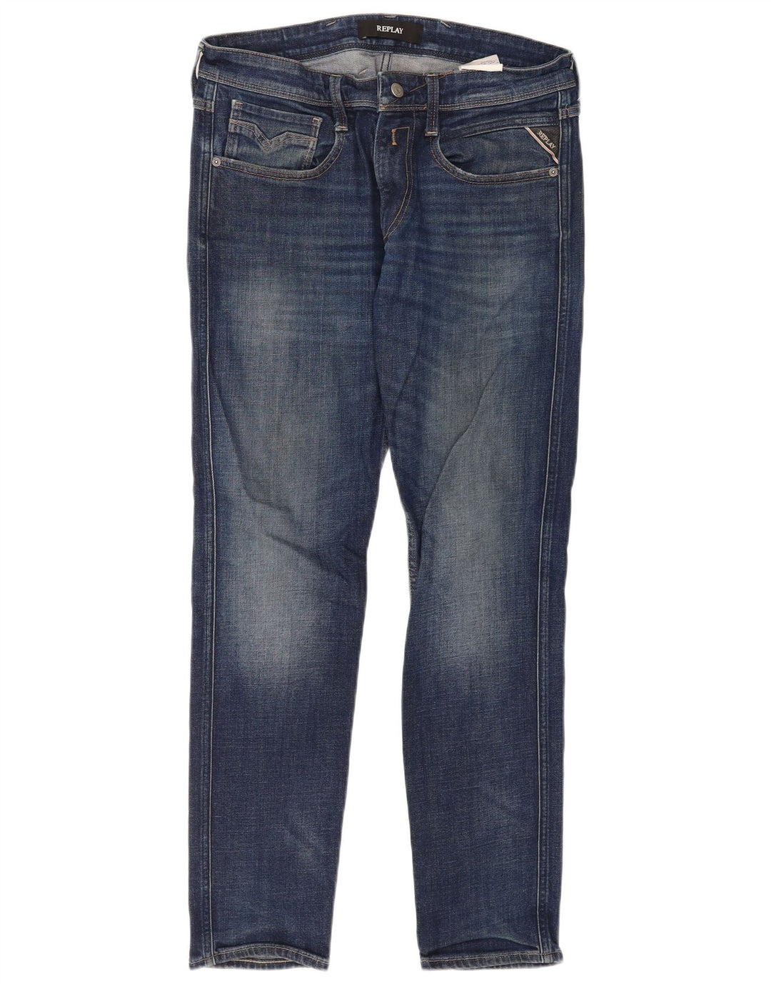 Replay Herren Slim Jeans W33 L32 Blaue Baumwolle