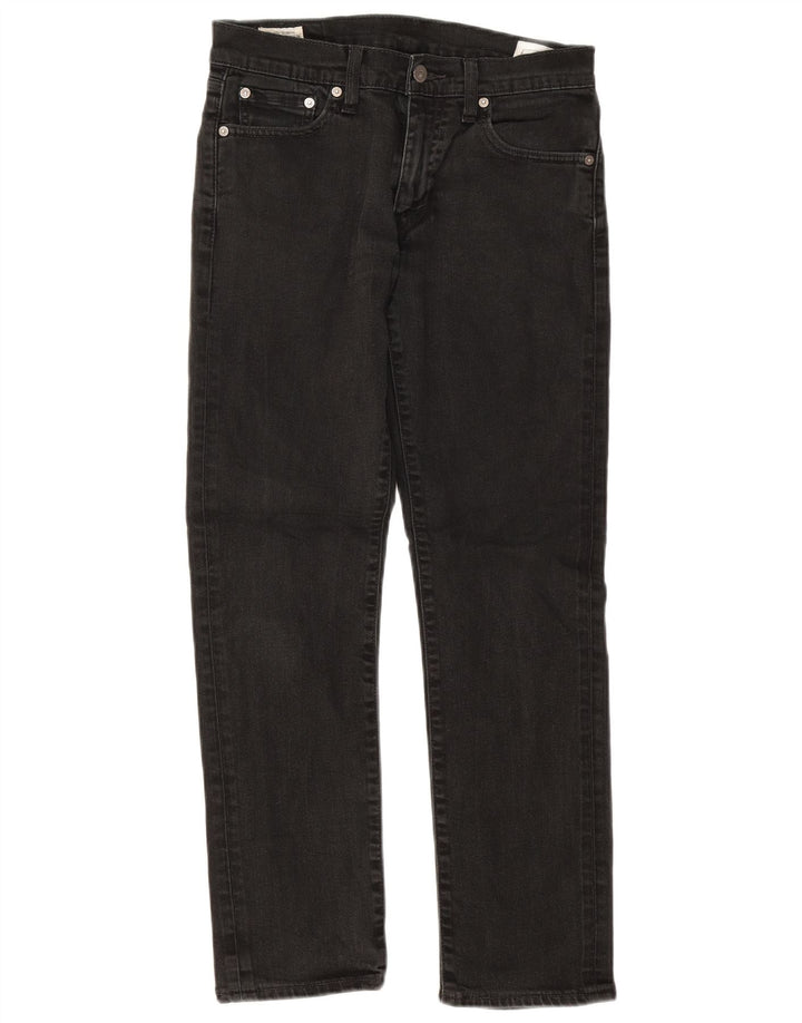 Levi's Herren Straight Jeans W30 L30 Schwarze Baumwolle
