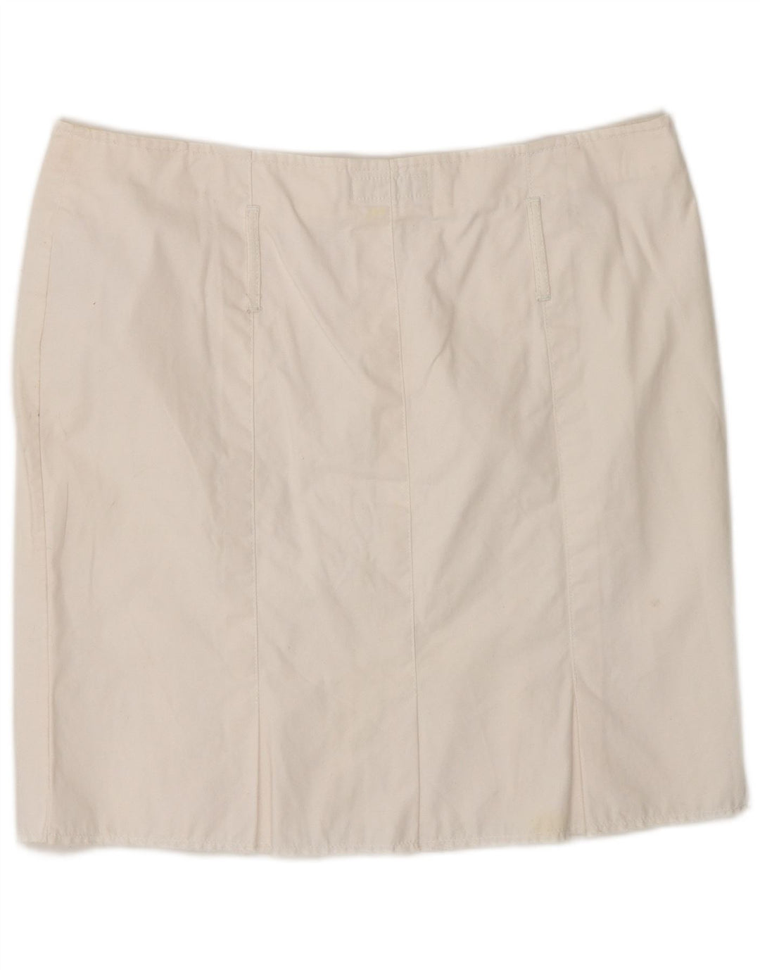 Tommy Hilfiger Damen-Minirock, Größe L, W32, weiße Baumwolle