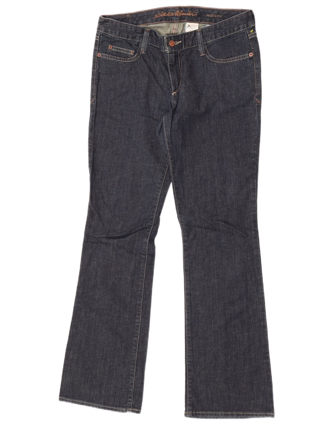 Eddie Bauer Damen Moderne Bootcut-Jeans US 6 Medium W32 L31 Marineblau