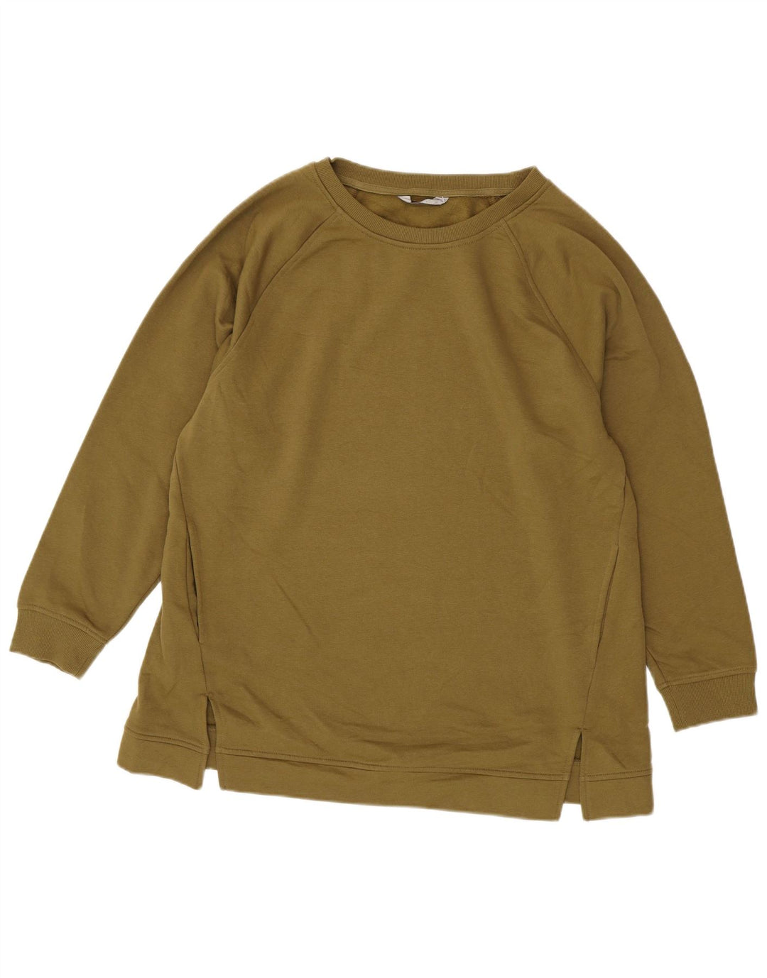 Marks & Spencer Damen Sweatshirt Pullover UK 16 Large Khaki Baumwolle