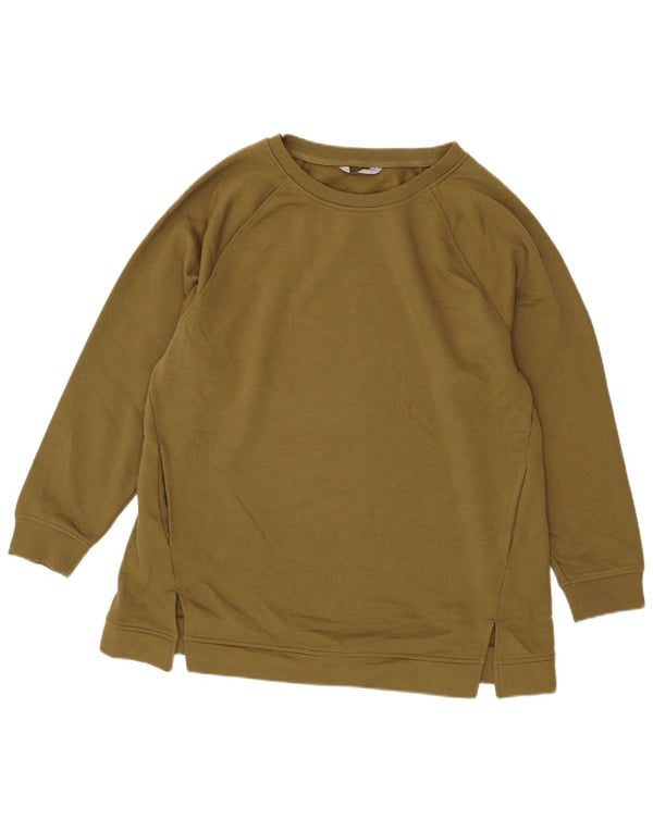 Marks & Spencer Damen Sweatshirt Pullover UK 16 Large Khaki Baumwolle