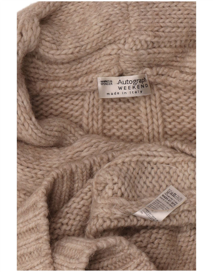 Marks & Spencer Rollkragenpullover für Damen, Größe S, Beige, Acryl