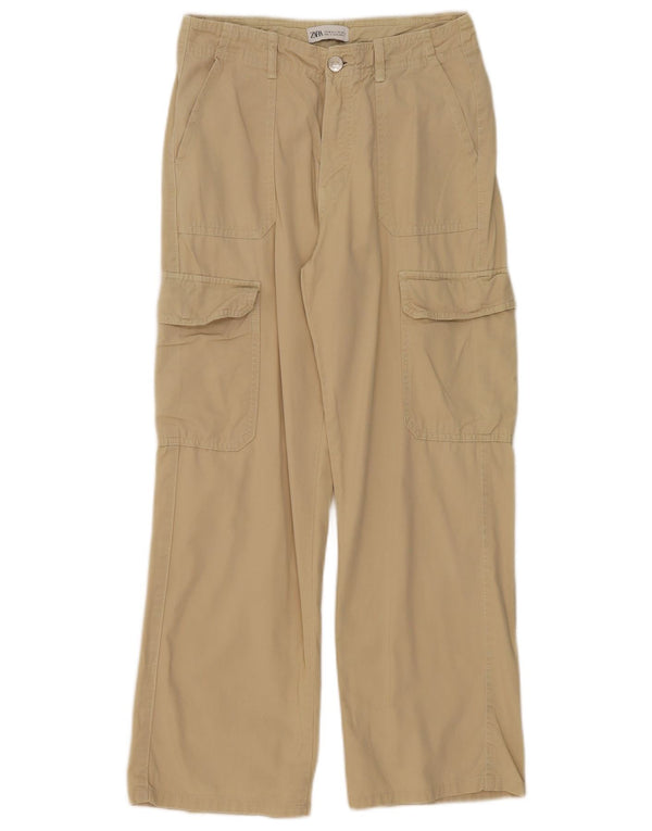 Zara Damen-Cargohose mit lockerer Passform, EU 36, XS, W26, L27, Beige