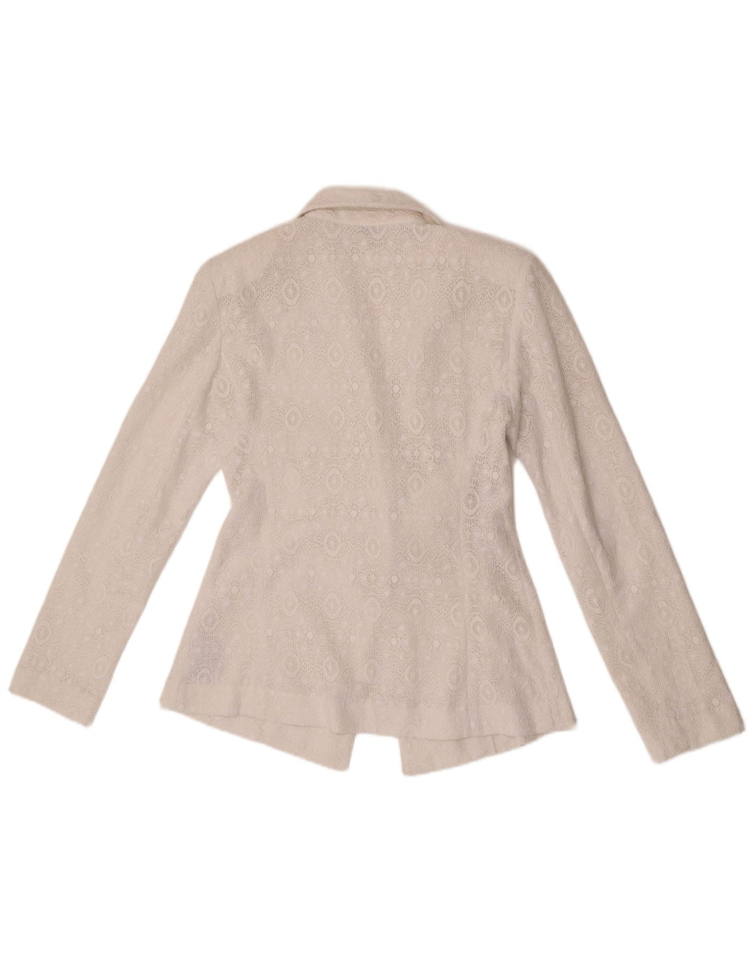 Guess Damen-Blazerjacke mit 1 Knopf, UK 12, Mittelweiß, Polyester