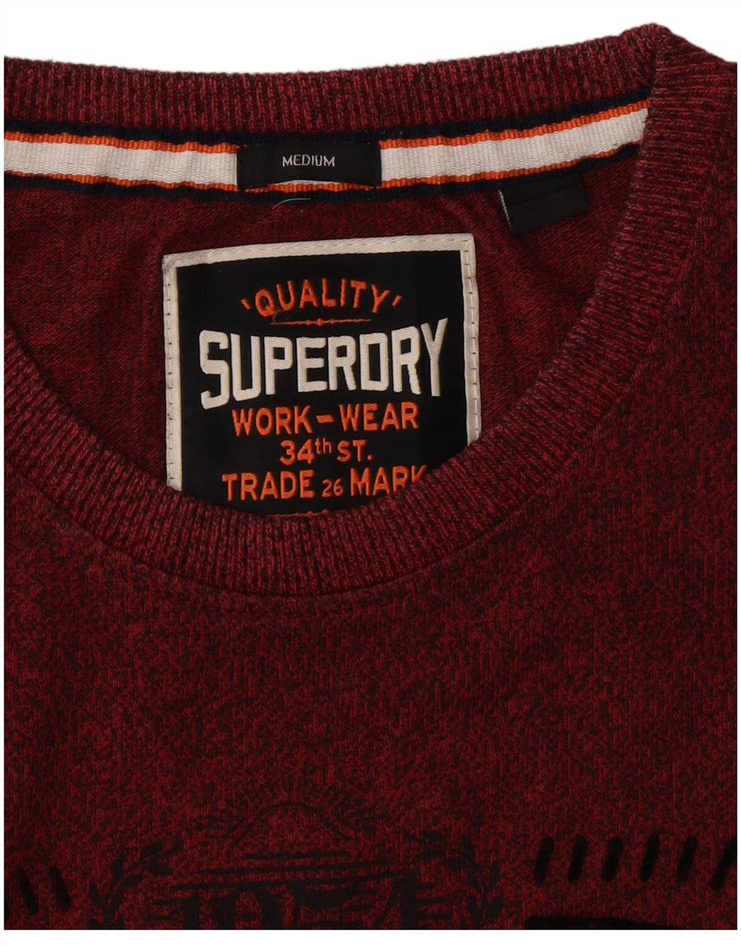 SUPERDRY Herren Grafik-T-Shirt-Oberteil Medium Kastanienbraun