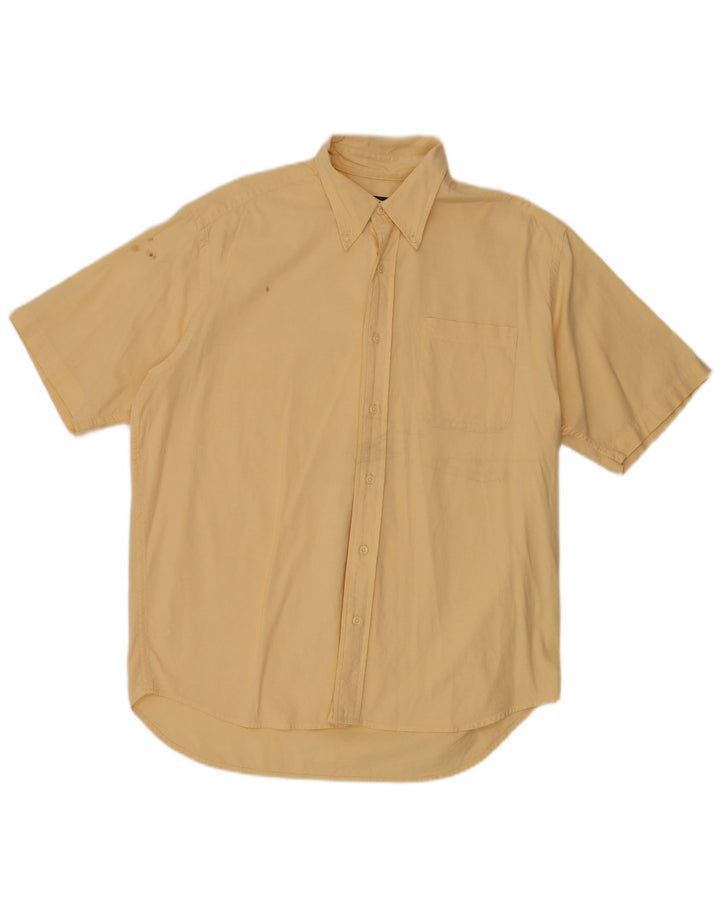 Eddie Bauer Herren-Kurzarmhemd aus mittelgelber Baumwolle