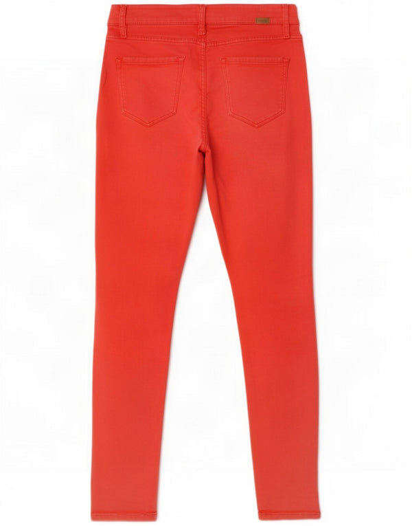 Massimo Dutti Damen Skinny Casual Hose EU 38 Small W28 L28 Rot