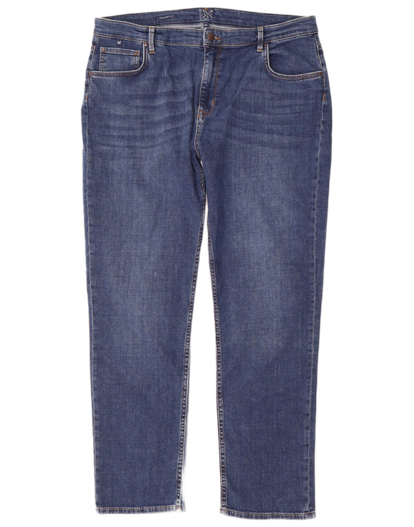 Crew Clothing Damen Straight Jeans UK 18 XL W36 L31 Blaue Baumwolle