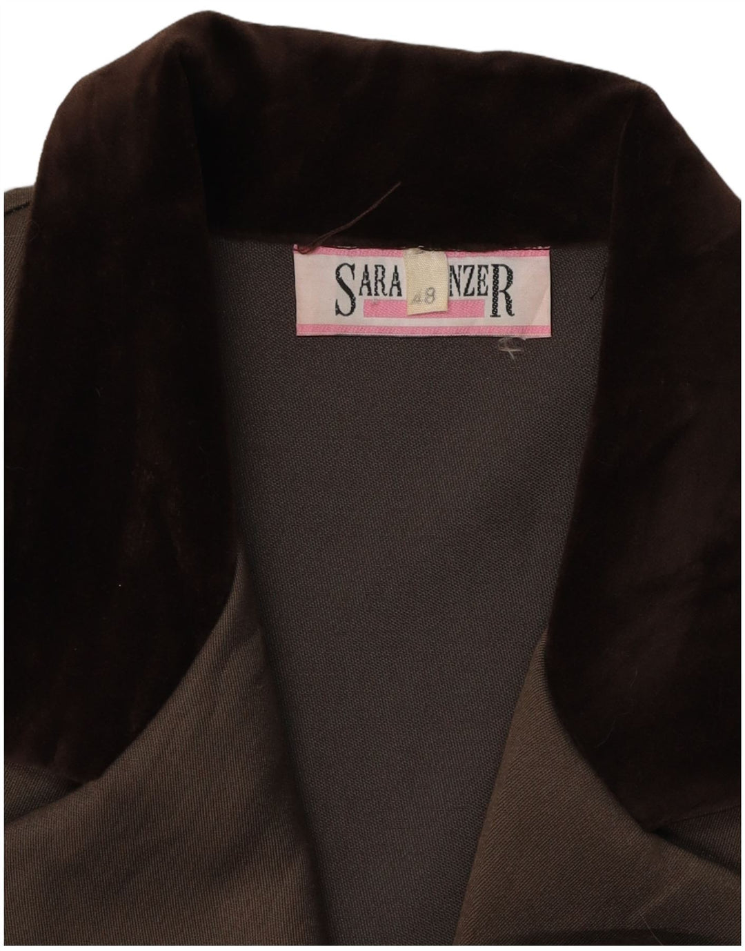 Sara Glenzer Damen Zweireihiger Mantel IT 48 XL Braun Farbblock