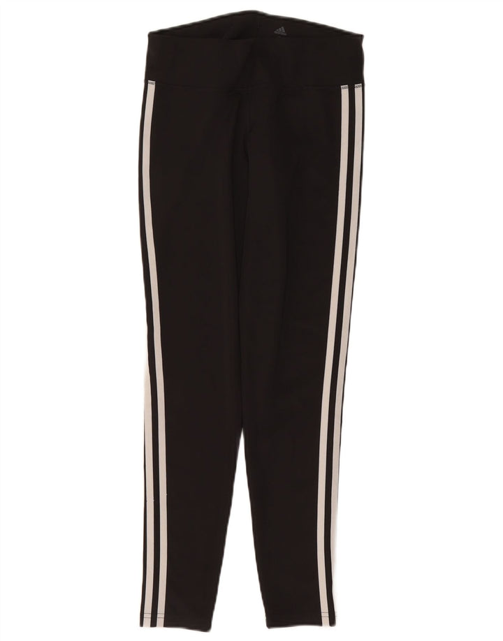 Adidas Damen Climalite Leggings UK 8/10 Small Schwarz Polyester