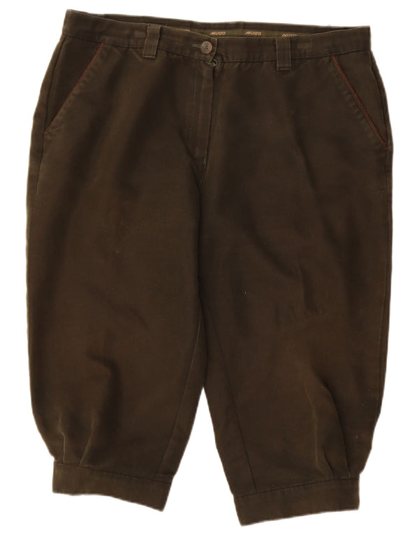 Musto Damen Bermudashorts UK 16 Large W34 Khaki Baumwolle