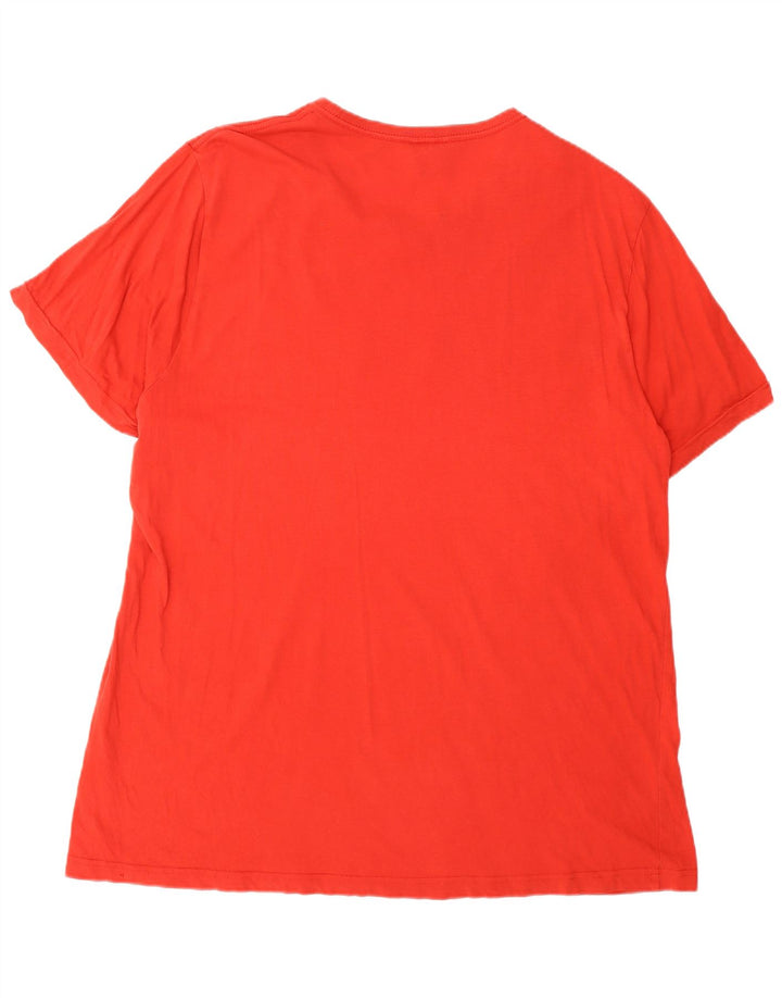 Puma Herren Grafik T-Shirt Top XL Rot Baumwolle