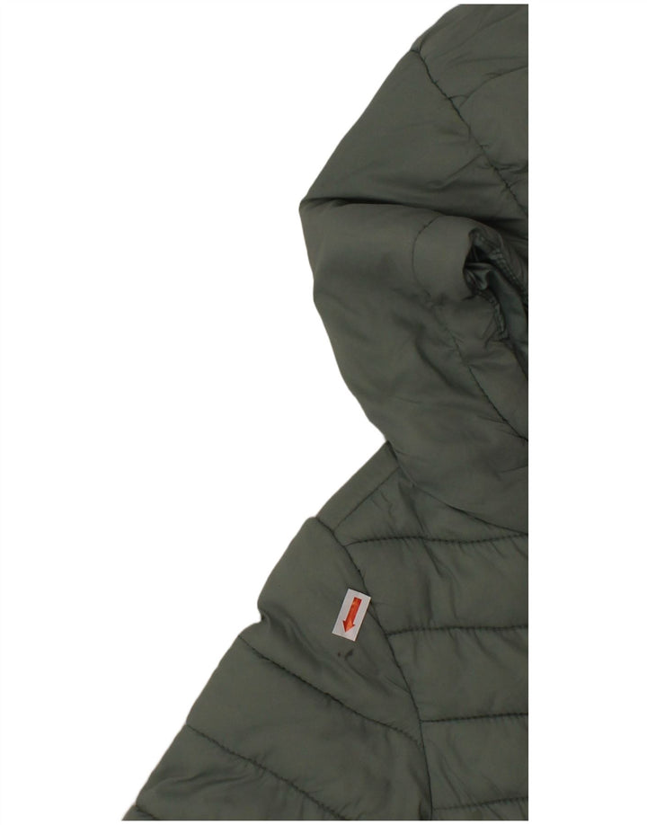 DKNY Baby-Mädchen-Kapuzenjacke, 18–24 Monate, grünes Nylon