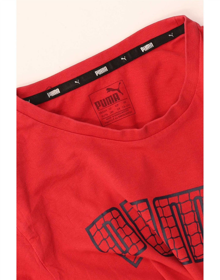 Puma Jungen T-Shirt mit Grafik, 13–14 Jahre, Rot