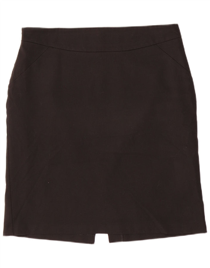 Oasis Damen gerader Rock UK 16 Large W34 Schwarz