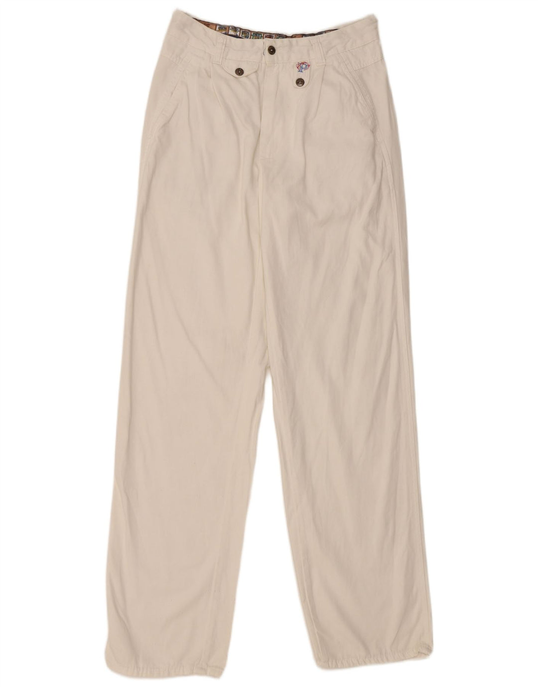 POP 84 Gerade Herren-Chinohose, IT 48, M, B34, L34, weiße Baumwolle