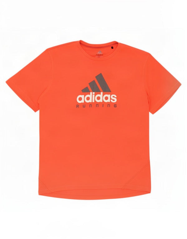 Adidas Herren Grafik T-Shirt Top XL Orange Polyester