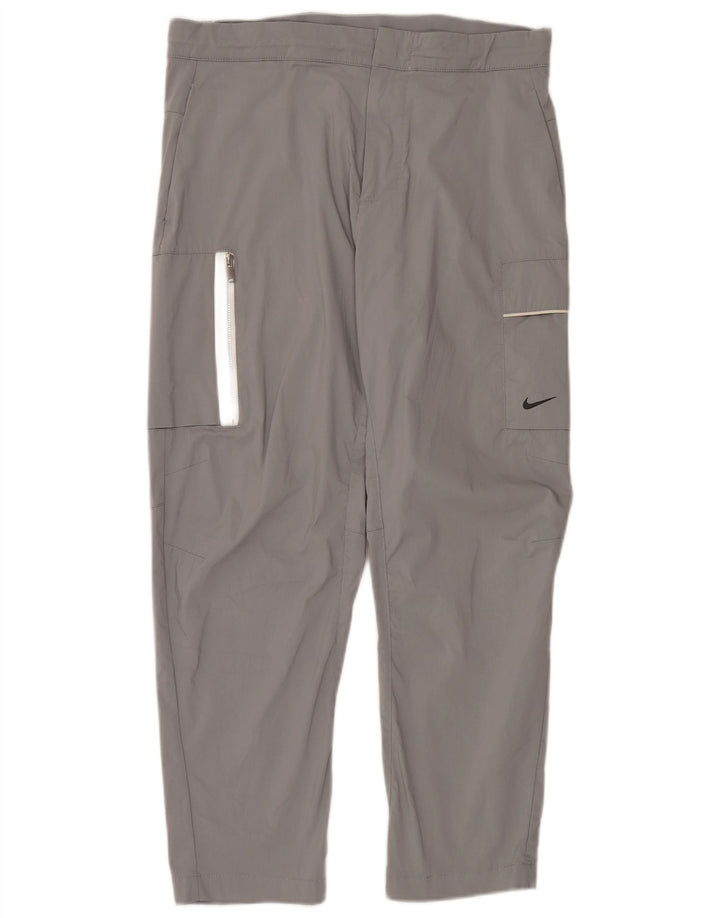 Nike Herren Straight Cargo Hose W34 L28 Graue Baumwolle