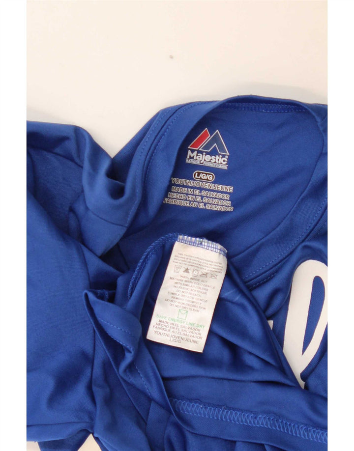 Majestic Jungen-T-Shirt mit Grafik, 13–14 Jahre, groß, blau, Polyester