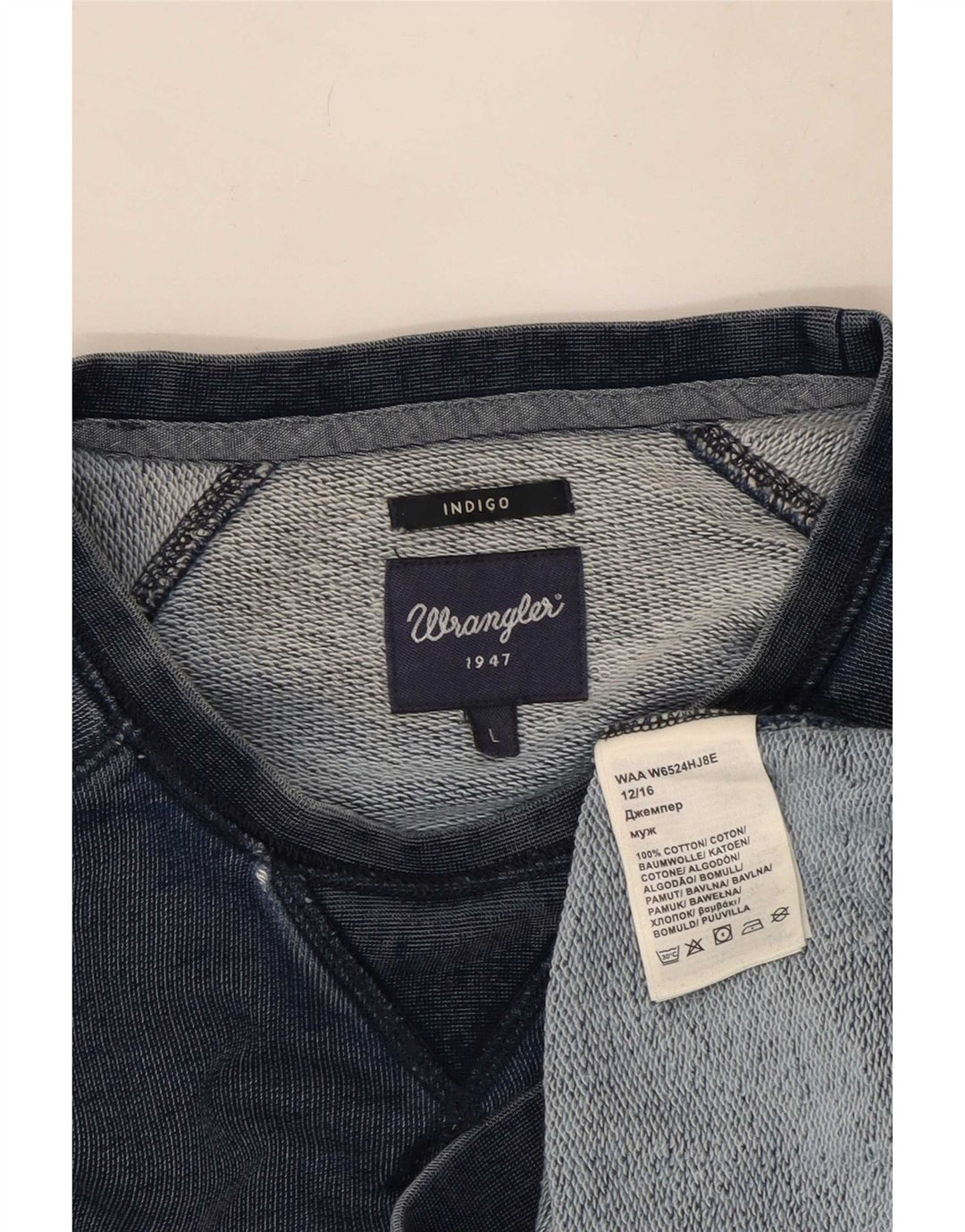 Wrangler Herren-Sweatshirt mit Grafik, groß, marineblau, Baumwolle