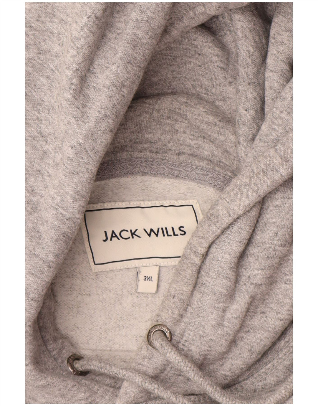 JACK WILLS Herren-Kapuzenpullover mit Grafik, 3XL, grau gefleckte Baumwolle