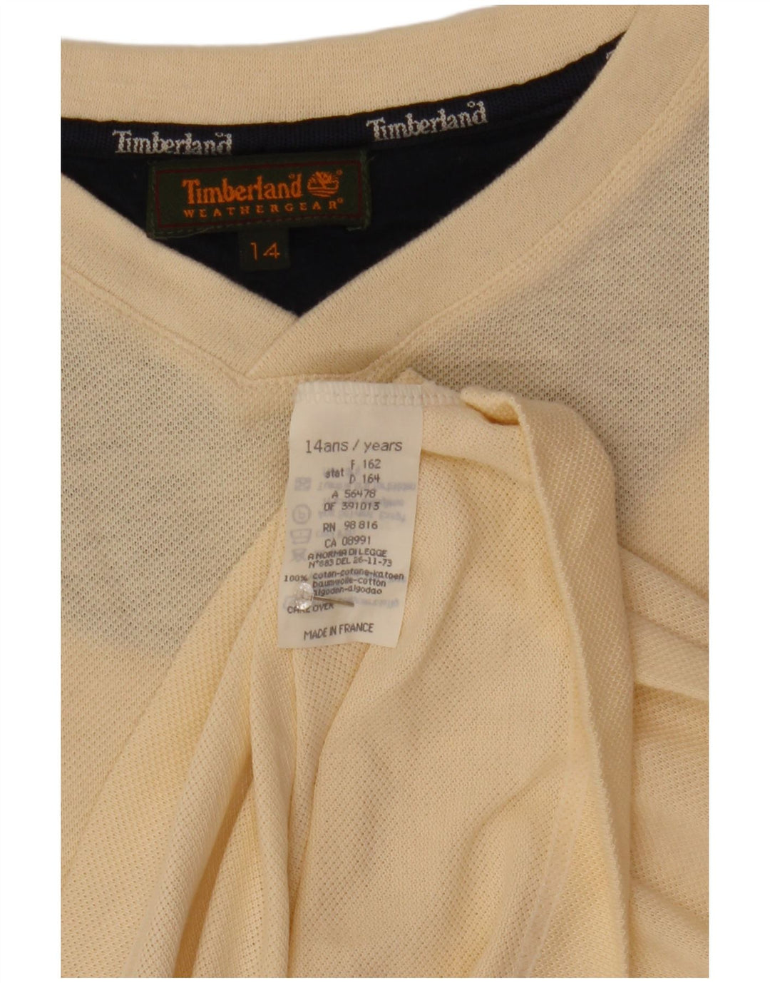 Timberland Sweatshirt-Pullover für Jungen, 13–14 Jahre, aus weißer Baumwolle