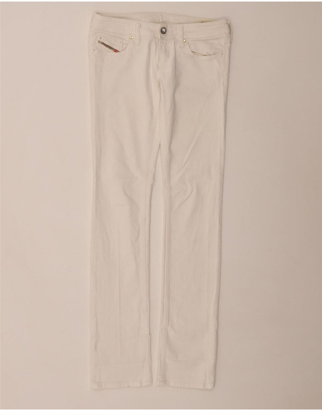 Diesel Lowky Slim Jeans für Damen, W28, L34, weiße Baumwolle