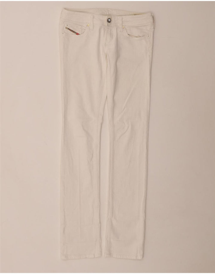 Diesel Lowky Slim Jeans für Damen, W28, L34, weiße Baumwolle