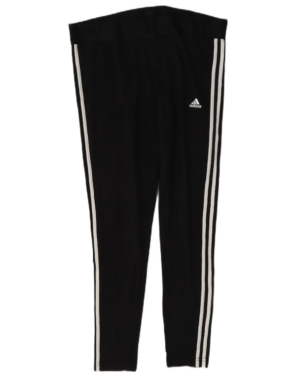 Adidas Damen Leggings UK 20/22 XL Schwarz Baumwolle