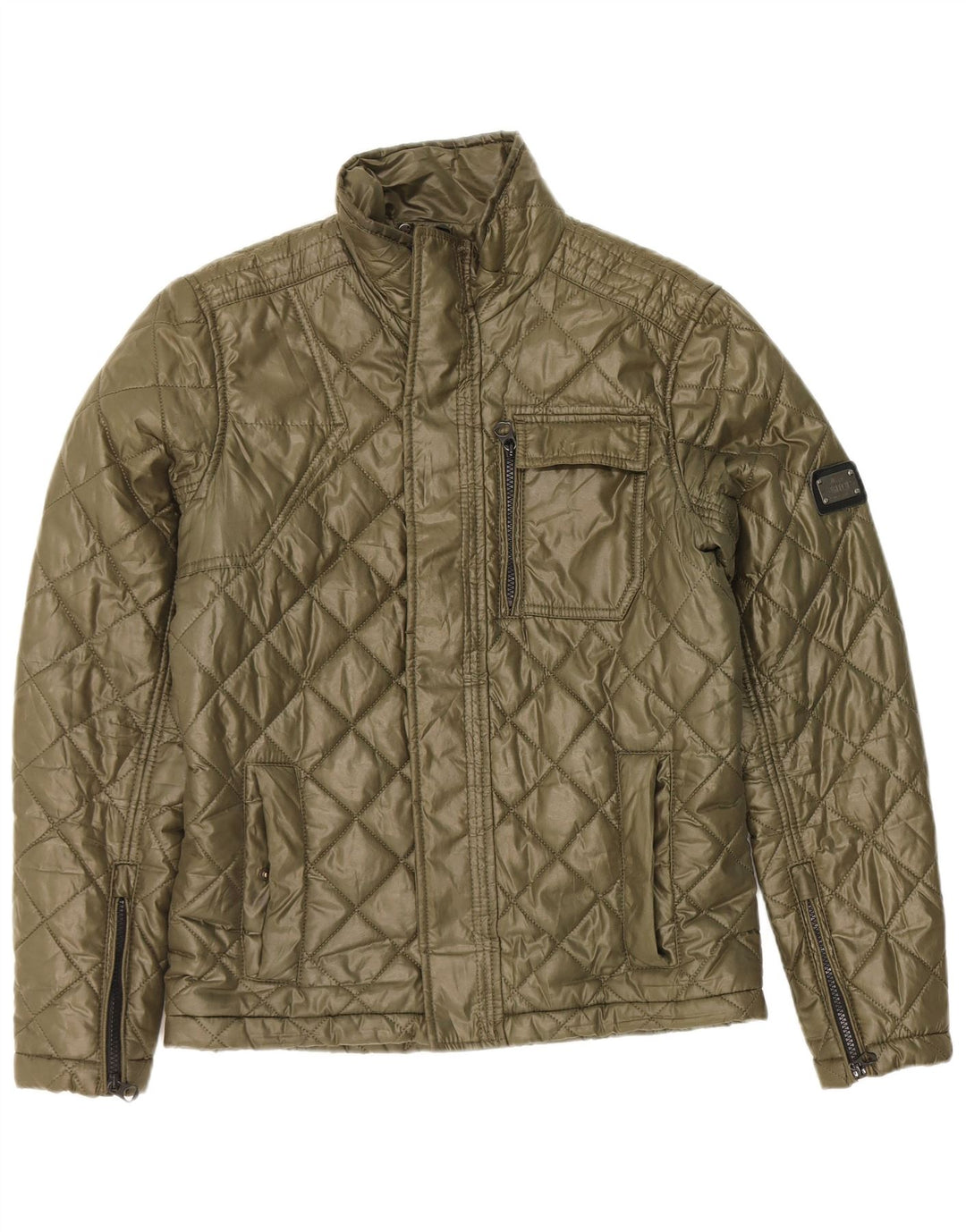 Datch Herren Steppjacke UK 38 Mittel Khaki Polyester