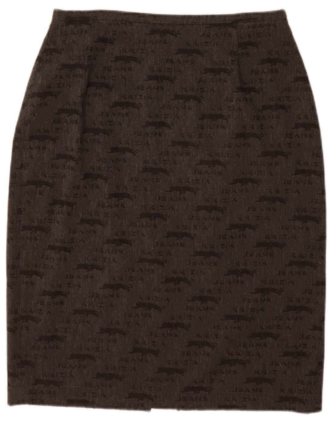 KRIZIA JEANS Grafischer Bleistiftrock für Damen, UK 12, Mittel W28, Grau