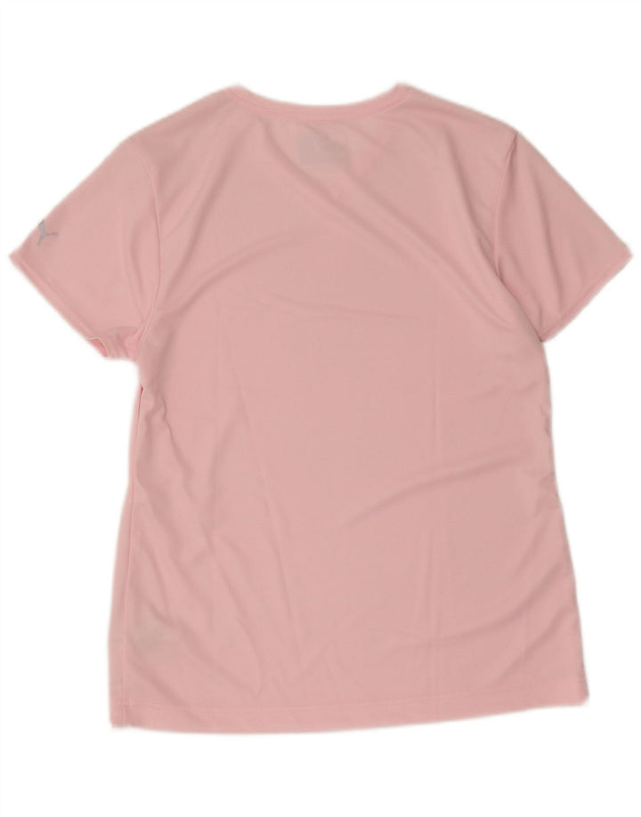 Puma Damen T-Shirt Top UK 12 Mittelrosa Polyester