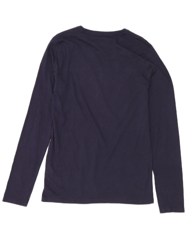 Guess Langarmshirt mit Grafik für Jungen, 15–16 Jahre, marineblaue Baumwolle